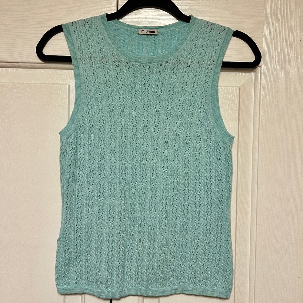 Miu Miu Cashmere Aqua Vest
